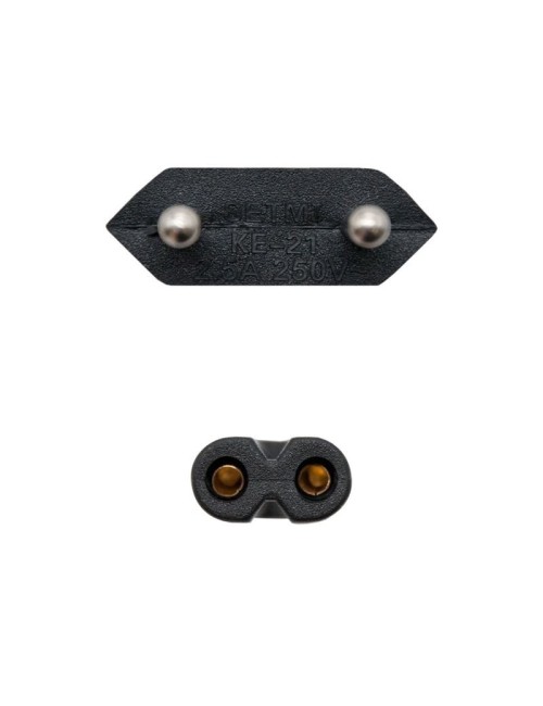 Cable Alimentación Forma 8 Nanocable 10.22.0402/ CEE7/16 Macho - C7 Hembra/ 1.5m/ Negro