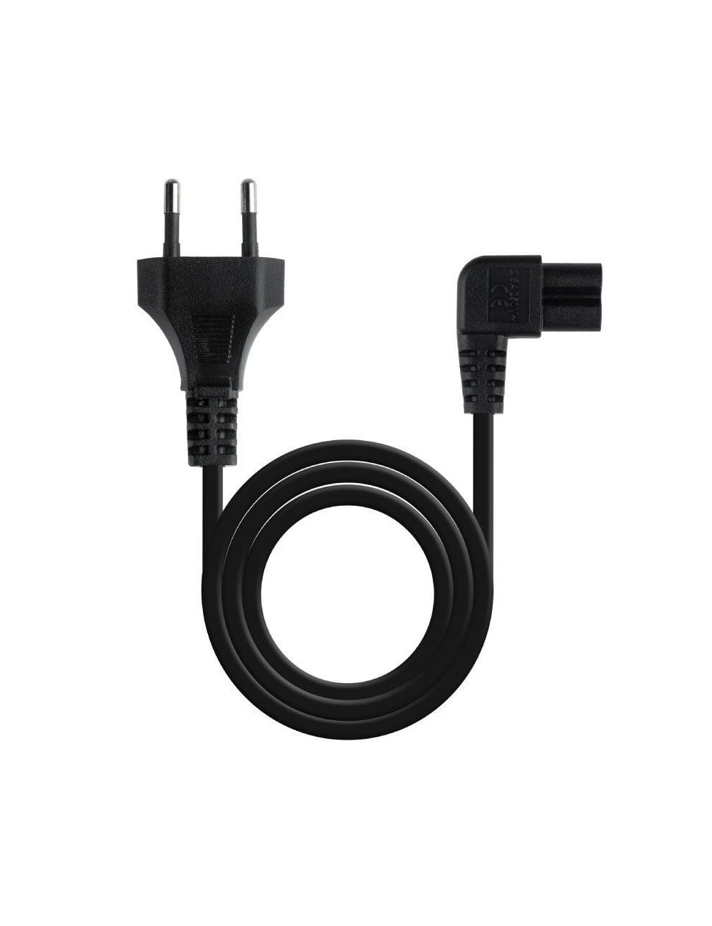Cable Alimentación Acodado Nanocable 10.22.0503/ CEE7/16 Macho - C7 Hembra/ 3m/ Negro