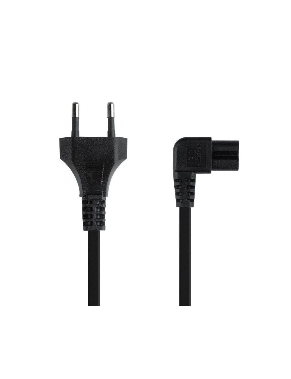 Cable Alimentación Acodado Nanocable 10.22.0503/ CEE7/16 Macho - C7 Hembra/ 3m/ Negro