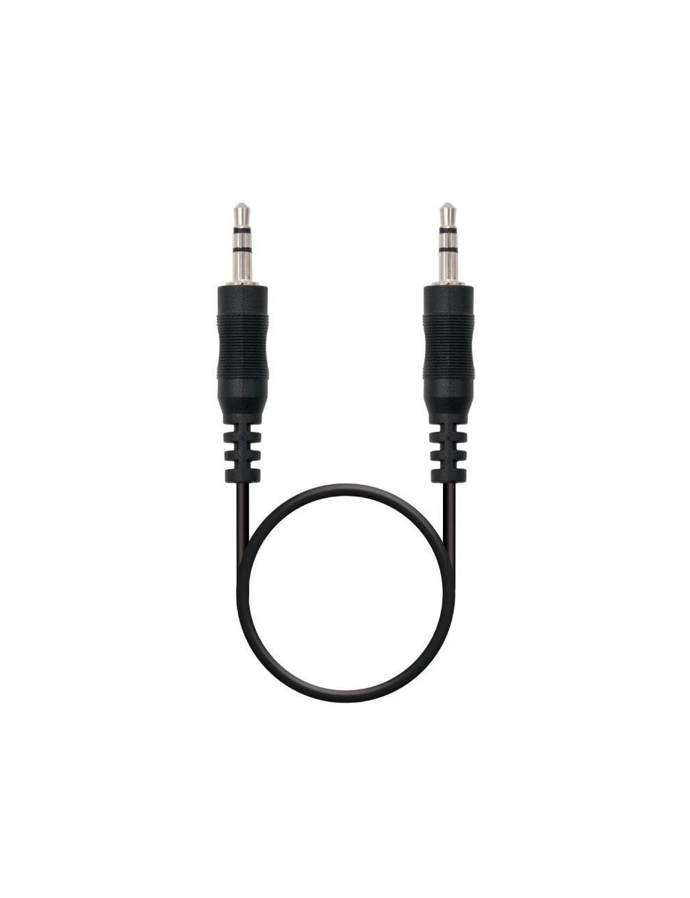 Cable Estéreo Nanocable 10.24.0100/ Jack 3.5 Macho - Jack 3.5 Macho/ 30cm/ Negro