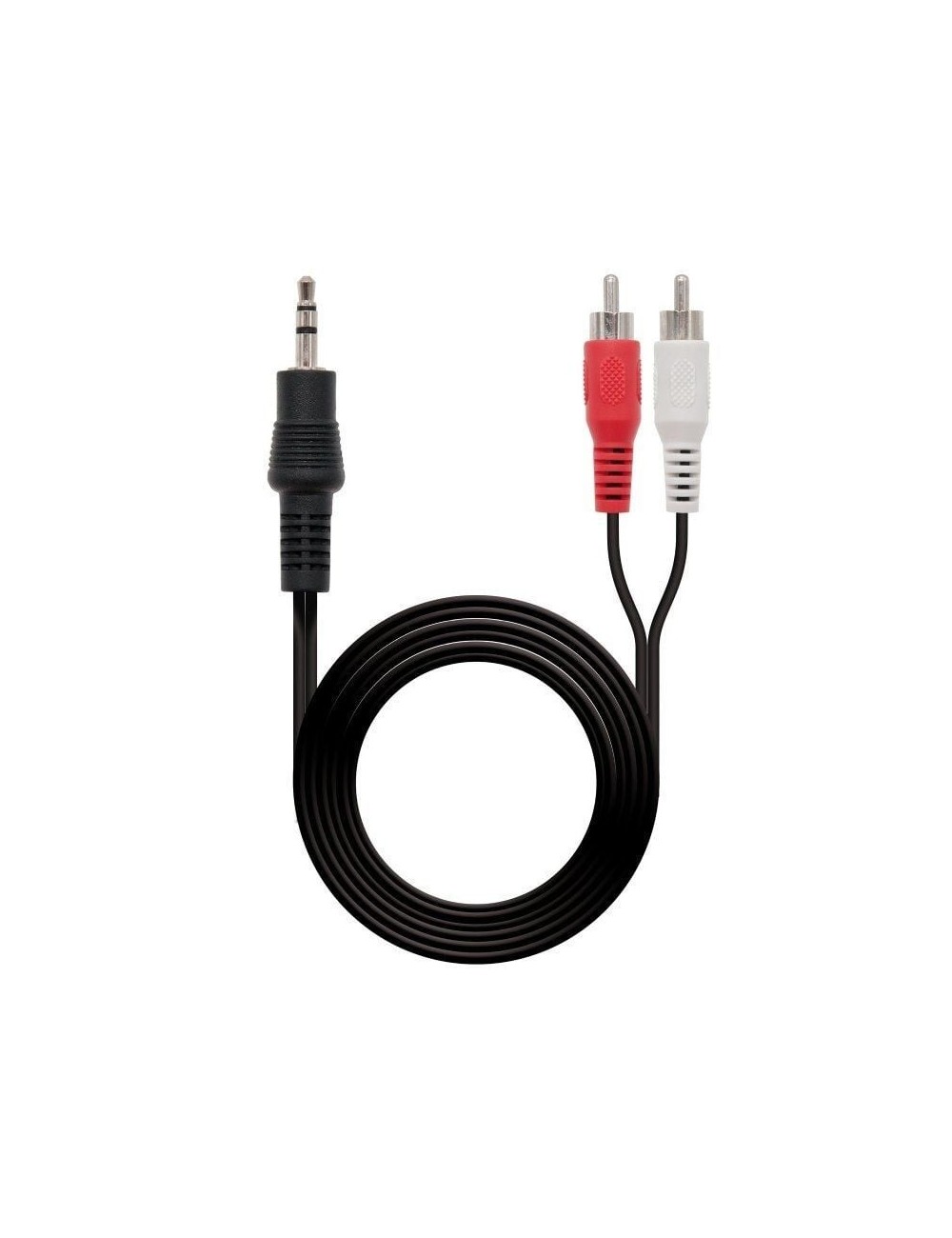 Cable Estéreo Nanocable 10.24.0303/ Jack 3.5 Macho - 2x RCA Macho/ 3m/ Negro