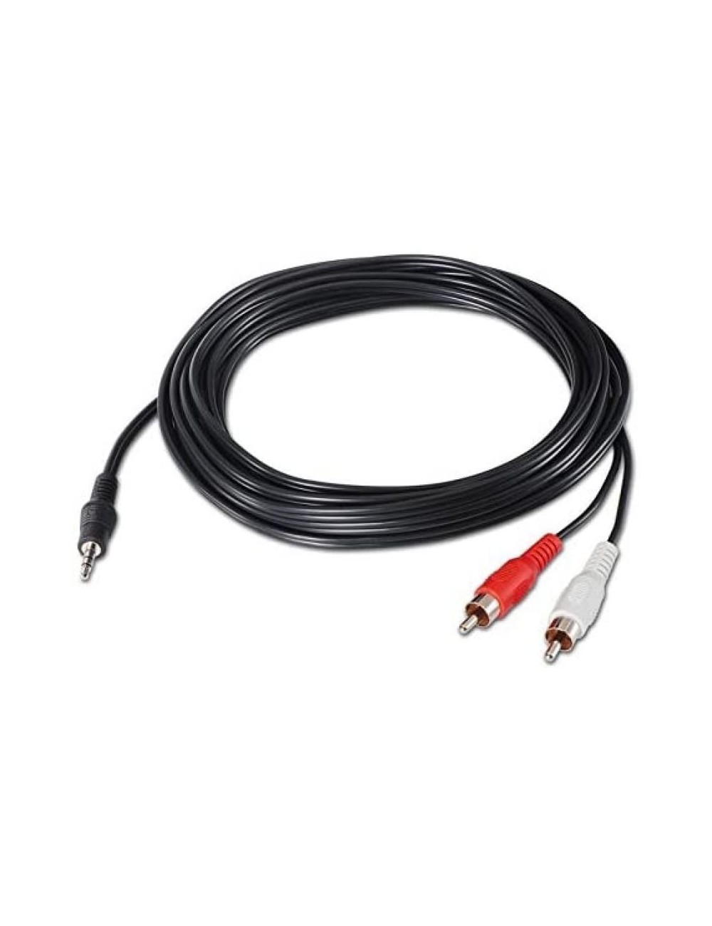 Cable Estéreo Nanocable 10.24.0310/ Jack 3.5 Macho - 2x RCA Macho/ 10m/ Negro