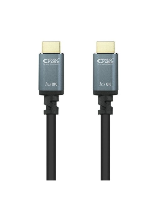 Cable HDMI 2.1 8K Nanocable 10.15.8002/ HDMI Macho - HDMI Macho/ 2m/ Negro