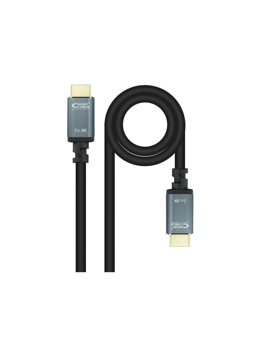Cable HDMI 2.1 8K Nanocable 10.15.8002/ HDMI Macho - HDMI Macho/ 2m/ Negro