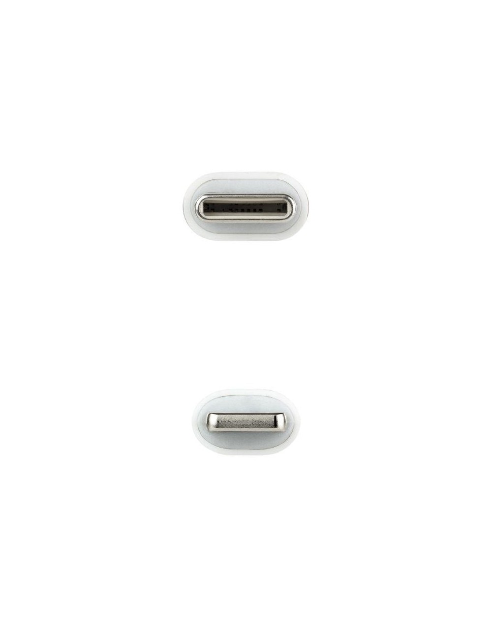 Cable USB 2.0 Tipo-C Lightning Nanocable 10.10.0600/ USB Tipo-C Macho - Lightning Macho/ 50cm/ Blanco
