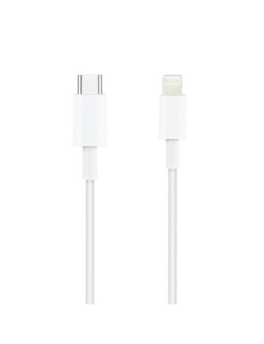 Cable USB 2.0 Tipo-C Lightning Nanocable 10.10.0601/ USB Tipo-C Macho - Lightning Macho/ 1m/ Blanco