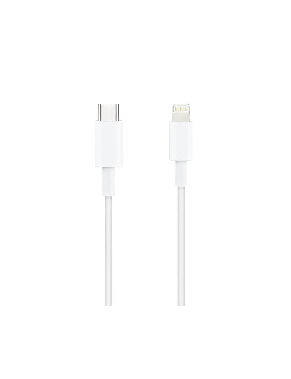 Cable USB 2.0 Tipo-C Lightning Nanocable 10.10.0601/ USB Tipo-C Macho - Lightning Macho/ 1m/ Blanco