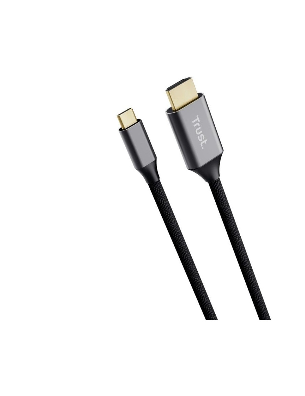 Cable Conversor HDMI 4K Trust CALYX/ USB Tipo-C Macho - HDMI Macho/ 2m/ Gris