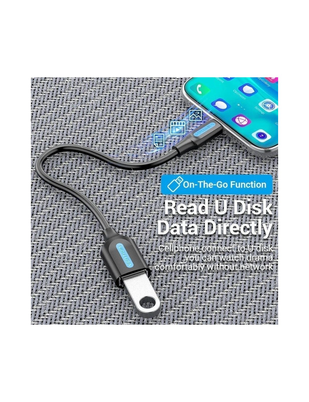 Adaptador USB 3.1 Tipo-C Vention CCVBB/ USB Tipo-C Macho - USB Hembra