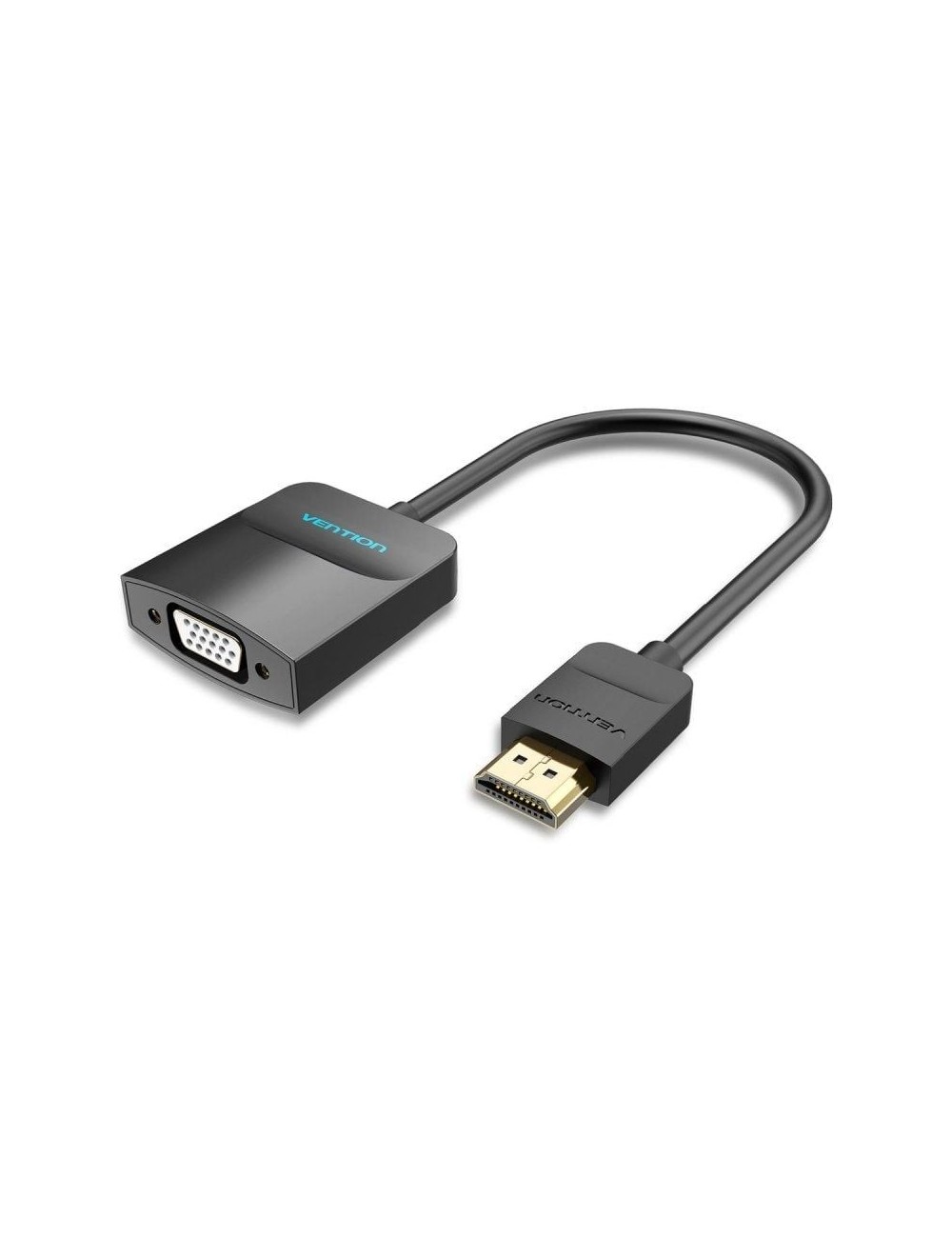 Conversor Vention 42161 HDMI Macho - VGA Hembra - Jack 3.5 Hembra/ 15cm/ Negro
