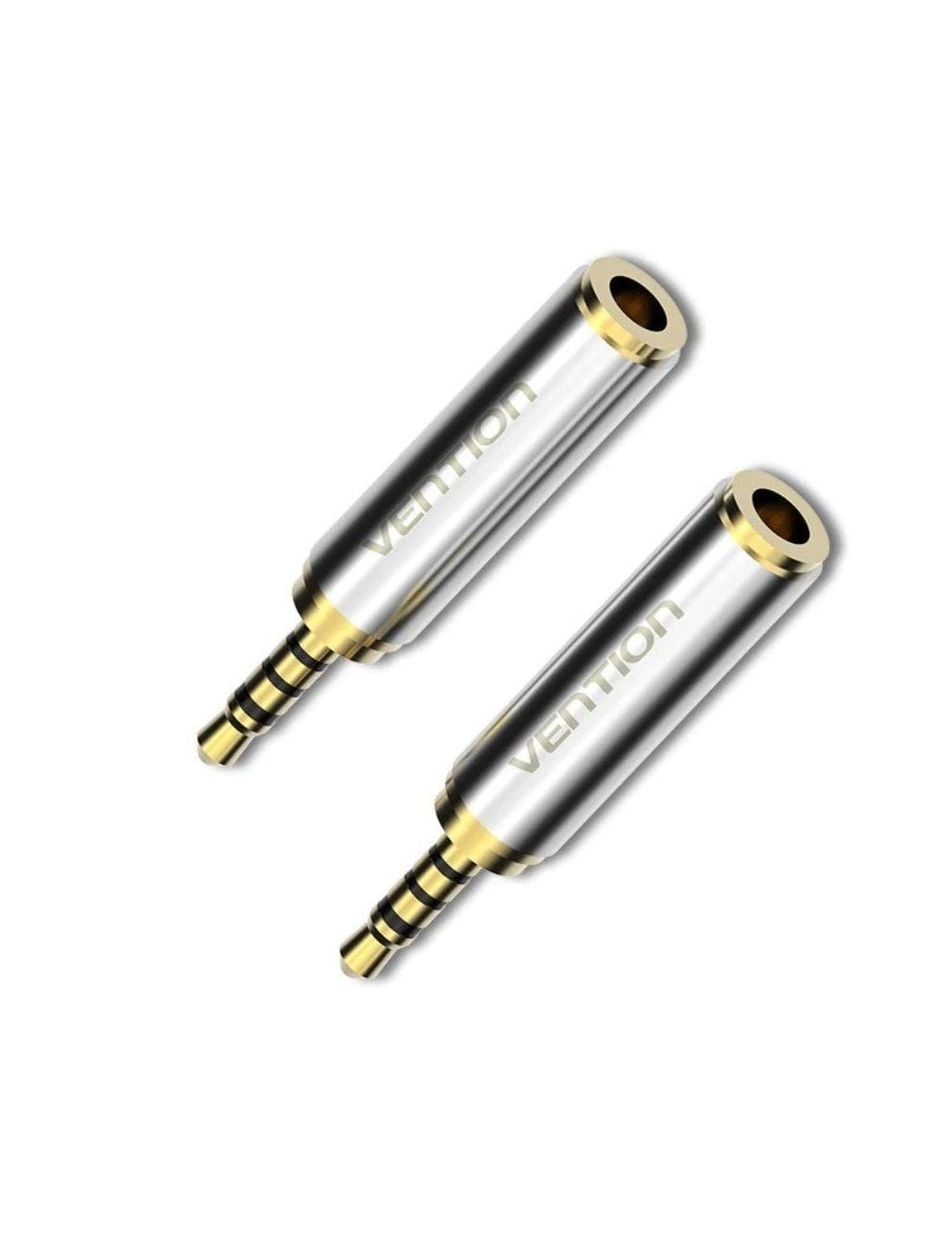 Adaptador Jack Vention VAB-S02/ Jack 2.5 Macho - Jack 3.5 Hembra/ Plata