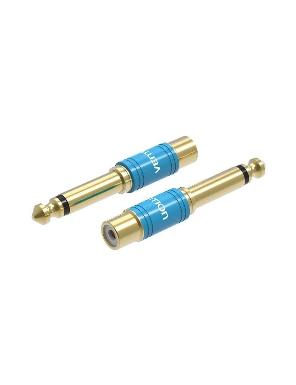Adaptador Jack Vention VDD-C03/ RCA Hembra - Jack 6.5 Macho/ Azul