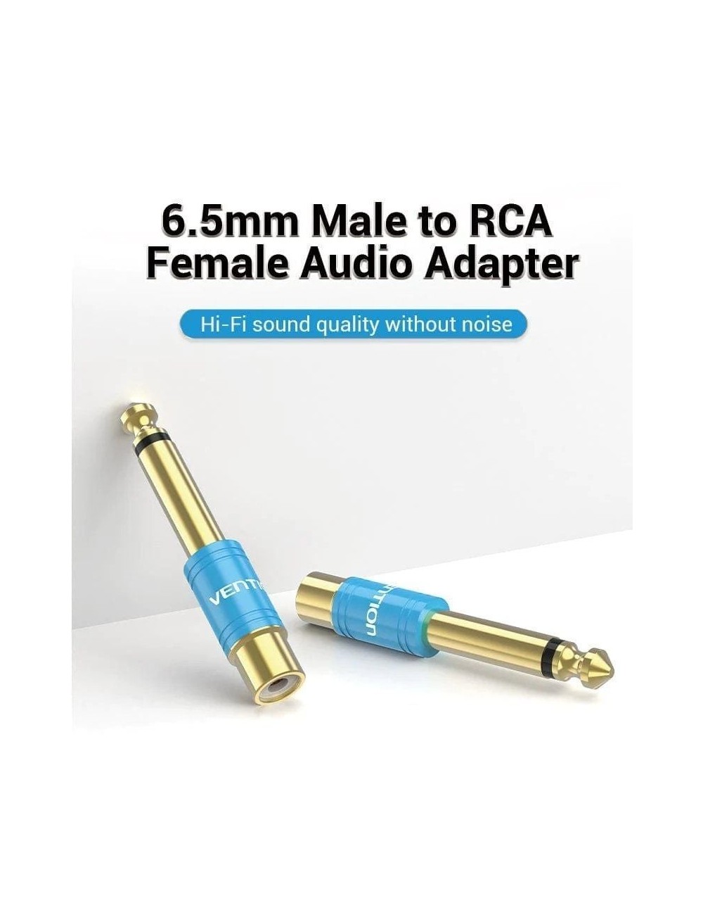 Adaptador Jack Vention VDD-C03/ RCA Hembra - Jack 6.5 Macho/ Azul