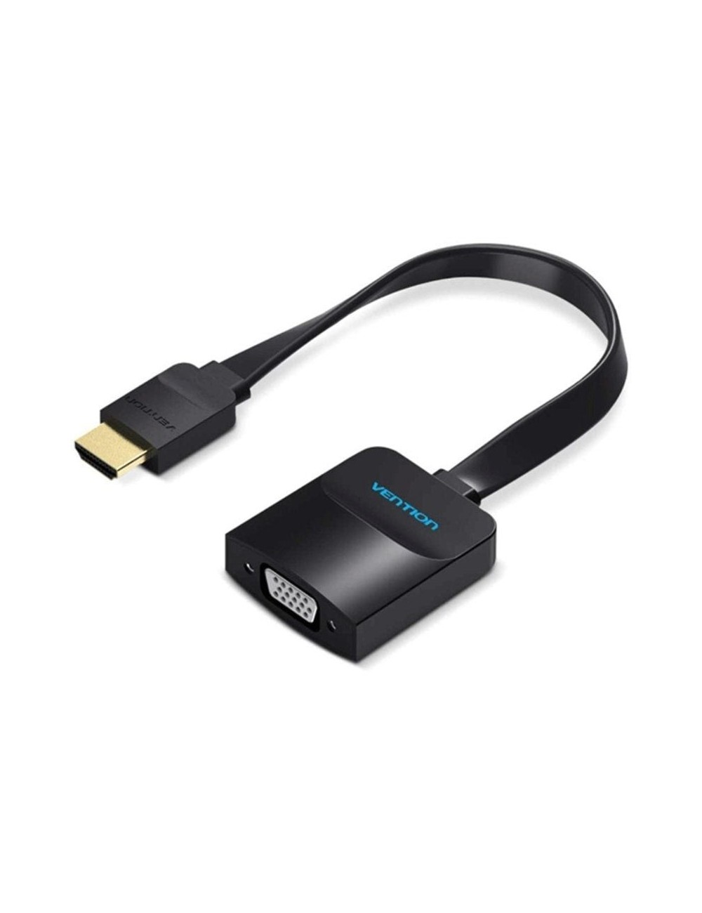 Cable Conversor Vention 74346/ HDMI Macho/ VGA Hembra - Jack 3.5 Hembra/ 20cm/ Negro