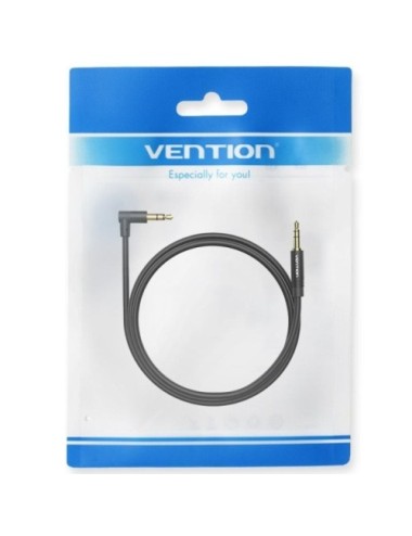 Cable Estéreo Vention BAKBF-T/ Jack 3.5 Macho - Jack 3.5 Macho/ 1m/ Negro