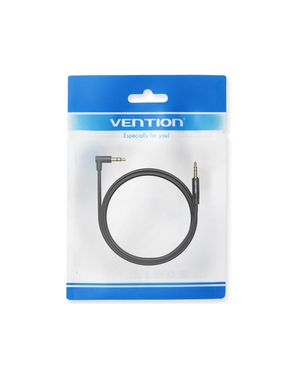 Cable Estéreo Vention BAKBF-T/ Jack 3.5 Macho - Jack 3.5 Macho/ 1m/ Negro