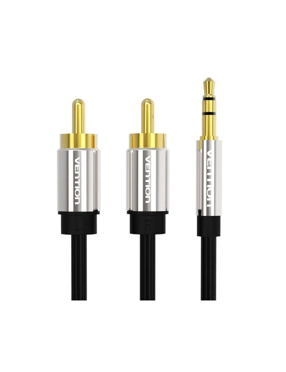 Cable Estéreo Vention BCFBG/ Jack 3.5 Macho - 2x RCA Macho/ 1.5m/ Negro