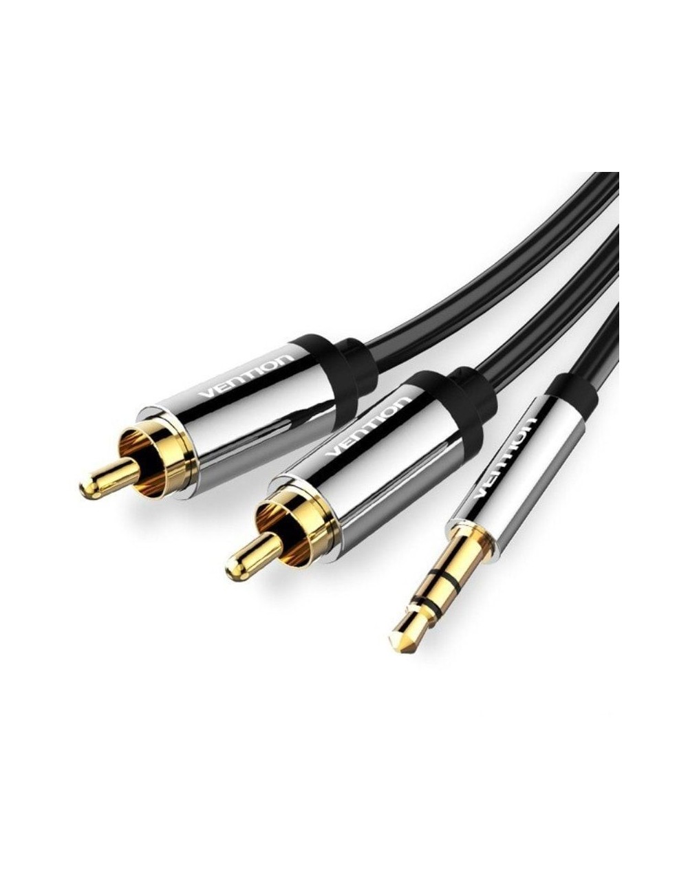 Cable Estéreo Vention BCFBI/ Jack 3.5 Macho - 2x RCA Macho/ 3m/ Negro