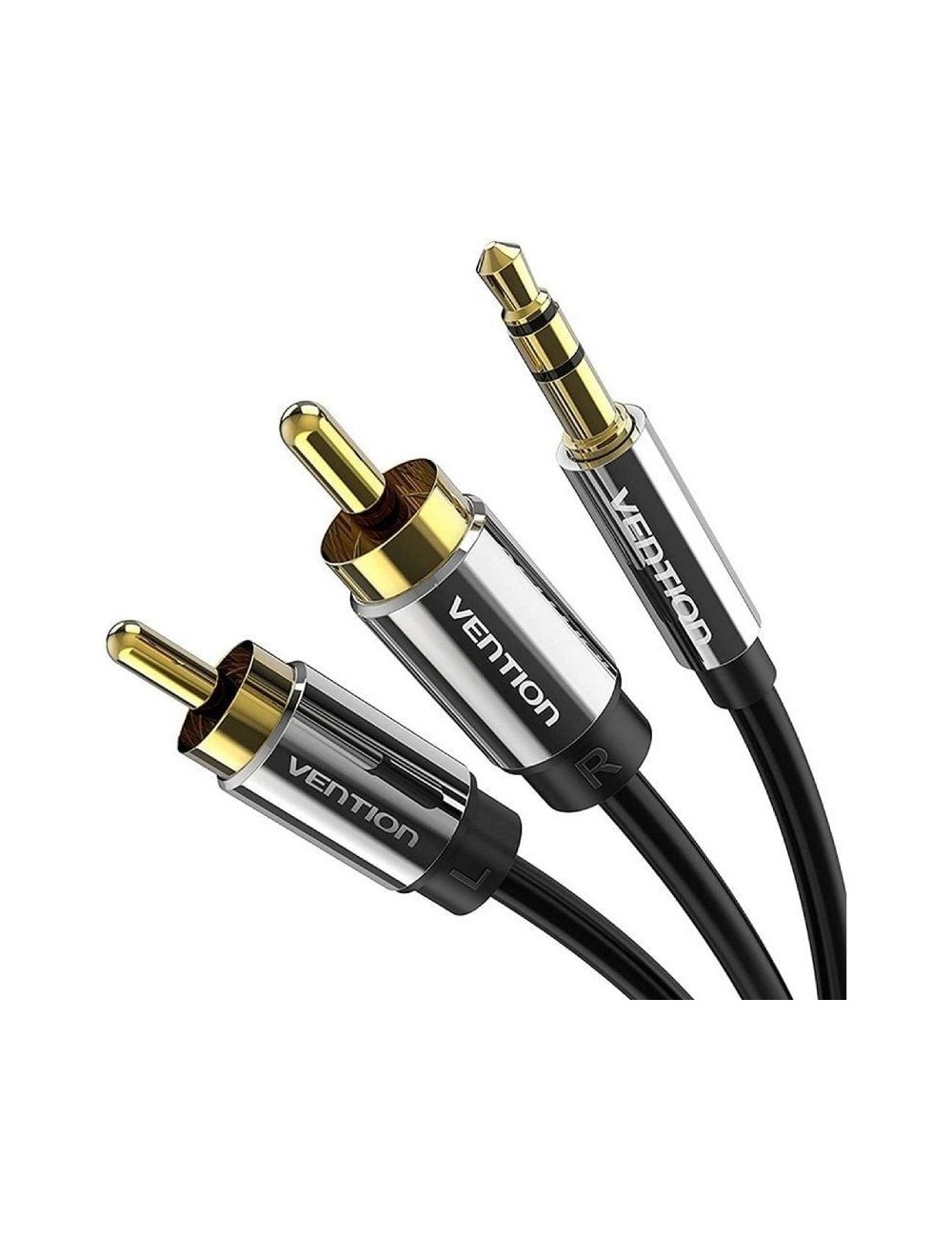 Cable Estéreo Vention BCFBI/ Jack 3.5 Macho - 2x RCA Macho/ 3m/ Negro