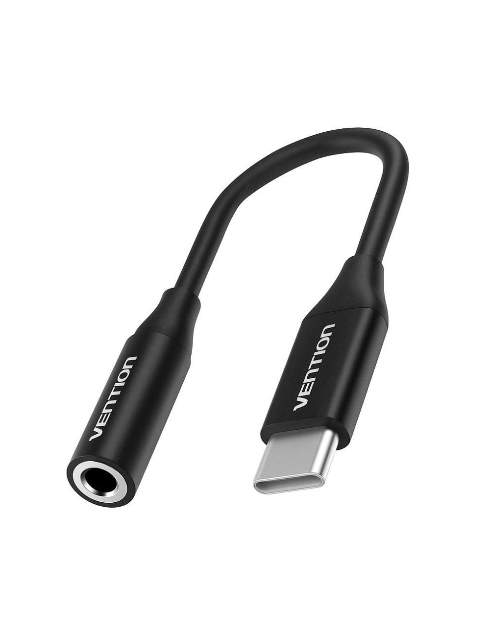 Conversor Vention BIHBA/ Jack 3.5 Hembra - USB Tipo-C Macho/ 10cm/ Negro