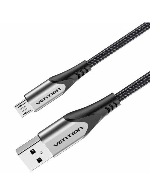 Cable USB 2.0 Vention COAHH/ microUSB Macho - USB Macho/ 480Mbps/ 2m/ Gris