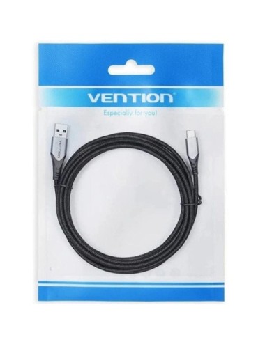 Cable USB 2.0 Tipo-C Vention COKBG/ USB Macho - USB Tipo-C Macho/ 480Mbps/ 1.5m/ Gris