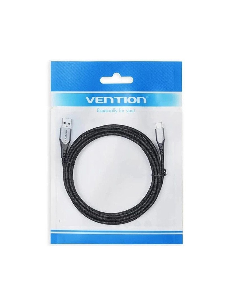 Cable USB 2.0 Tipo-C Vention COKBG/ USB Macho - USB Tipo-C Macho/ 480Mbps/ 1.5m/ Gris