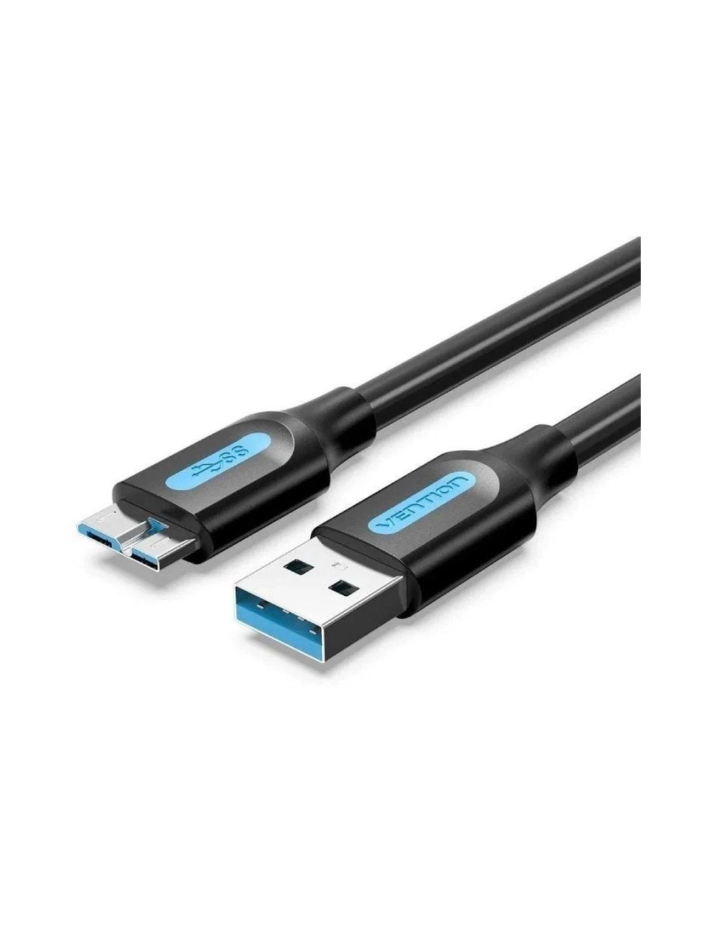Cable USB 3.0 Vention COPBG/ USB Macho - MicroUSB Macho/ Hasta 10W/ 5Gbps/ 1.5m/ Negro