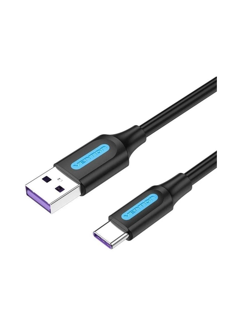 Cable USB 2.0 Tipo-C Vention CORBF/ USB Macho - USB Tipo-C Macho/ 480Mbps/ 1m/ Negro