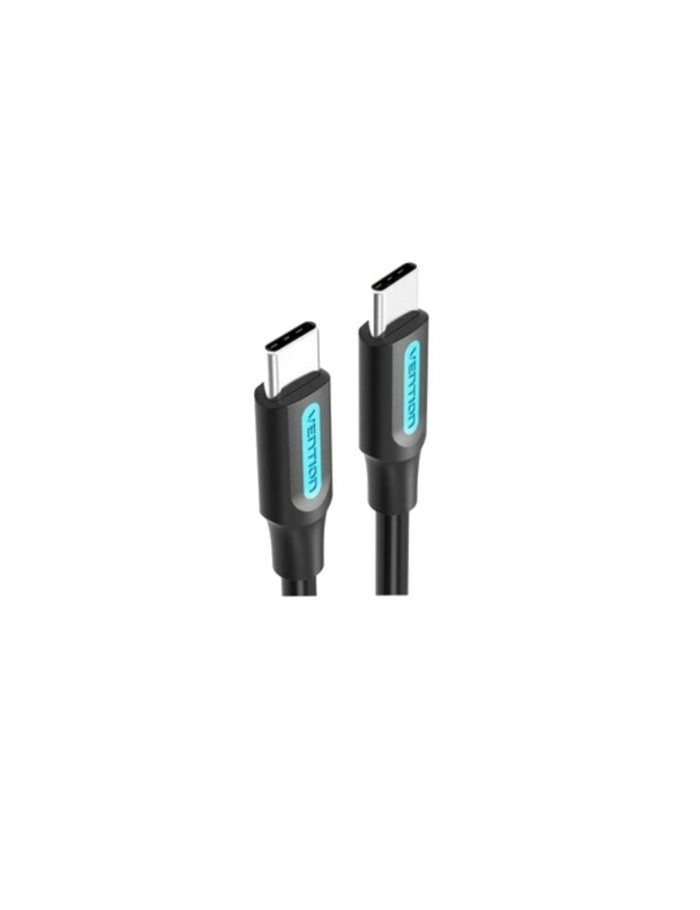 Cable USB 2.0 Tipo-C Vention COSBF/ USB Tipo-C Macho - USB Tipo-C Macho/ Hasta 60W/ 480Mbps/ 1m/ Negro