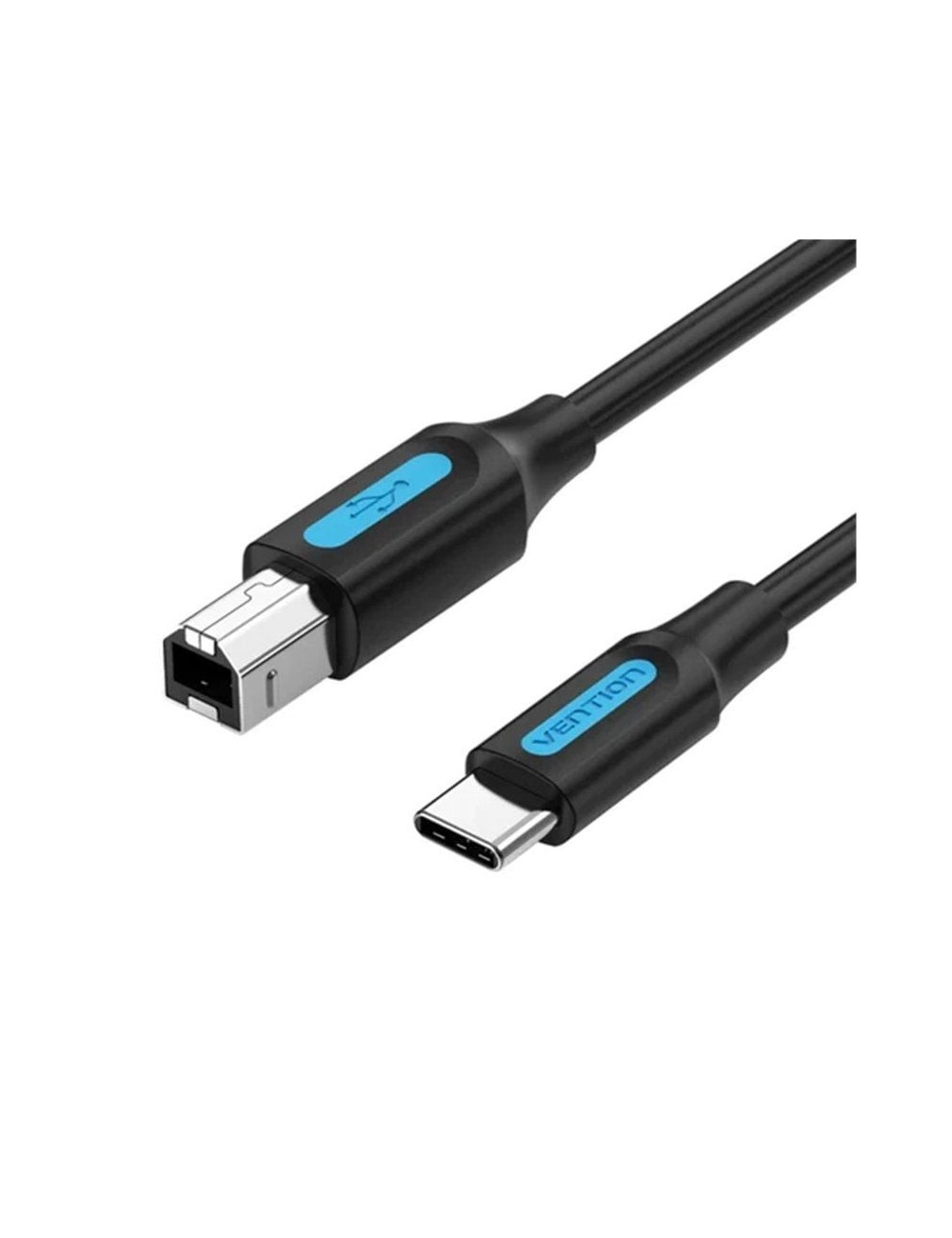 Cable USB 2.0 Tipo-C Vention CQUBH/ USB Tipo-B Macho - USB Tipo-C Macho/ 480Mbps/ 2m/ Negro