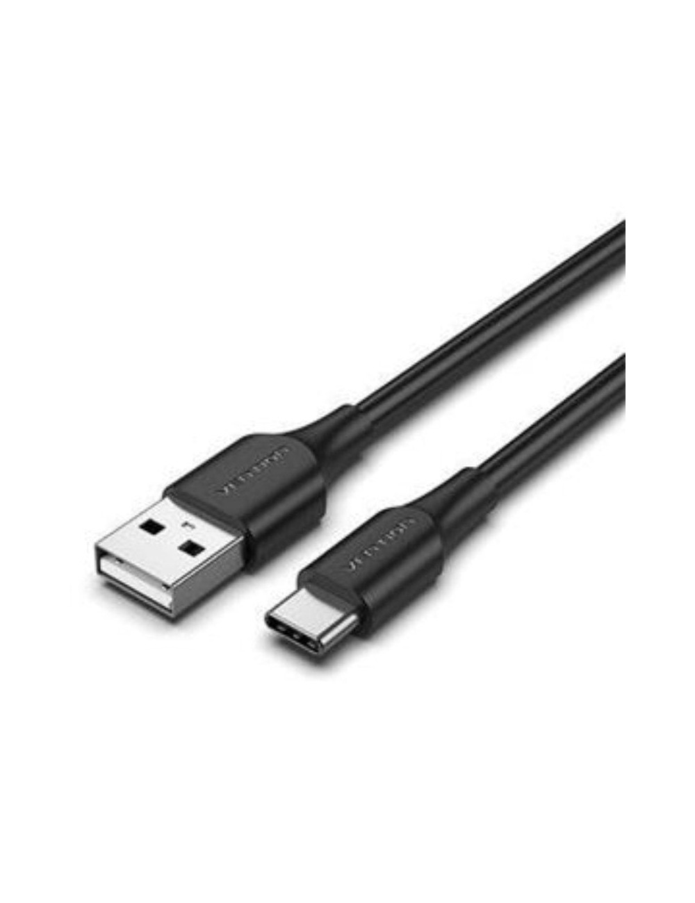 Cable USB 2.0 Tipo-C Vention CTHBH/ USB Tipo-C Macho - USB Macho/ 480Mbps/ 2m/ Negro