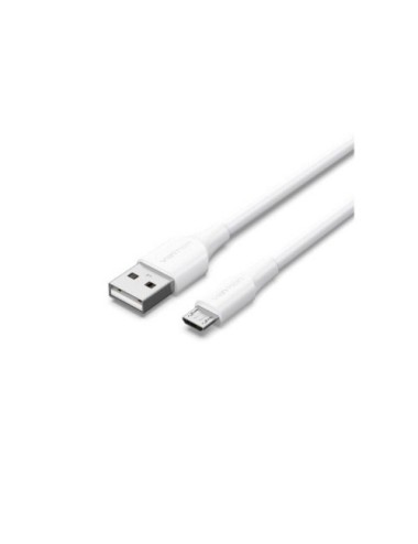 Cable USB 2.0 Vention CTIWG/ USB Macho - MicroUSB Macho/ Hasta 60W/ 480Mbps/ 1.5m/ Blanco