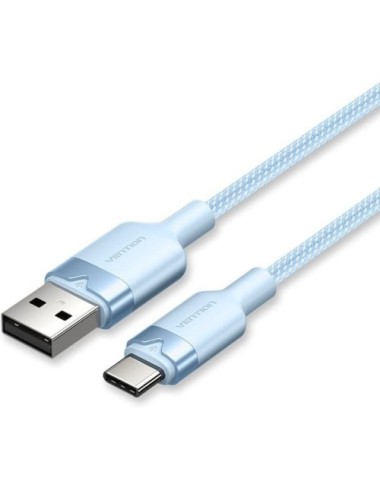 Cable USB 2.0 Tipo-C Vention CTNLH/ USB Tipo-C Macho - USB Macho/ Hasta 60W/ 480Mbps/ 2m/ Azul