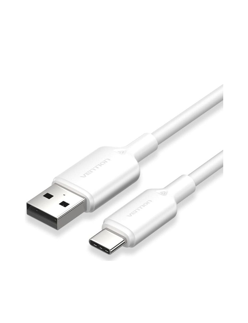Cable USB 2.0 Tipo-C Vention CTQWH/ USB Tipo-C Macho - USB Macho/ Hasta 60W/ 480Mbps/ 2m/ Blanco