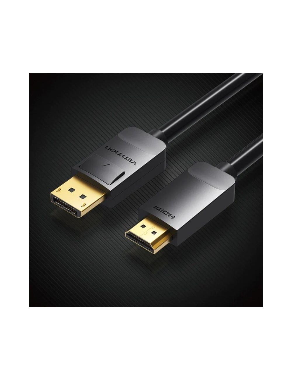 Cable Conversor Vention HADBG/ Displayport Macho - HDMI Macho/ 1.5m/ Negro