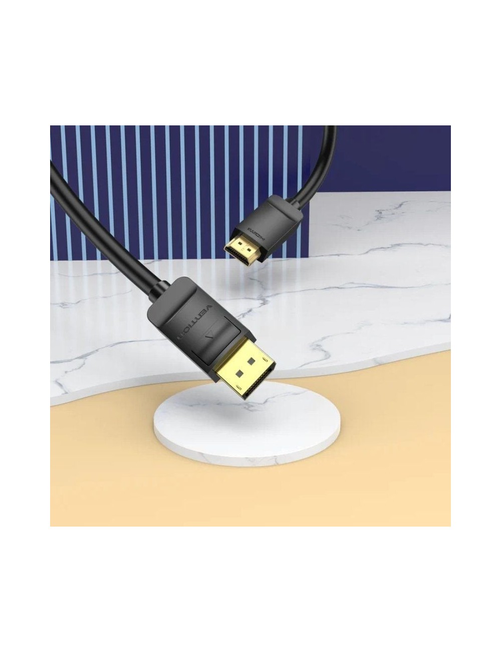 Cable Conversor Vention HADBG/ Displayport Macho - HDMI Macho/ 1.5m/ Negro
