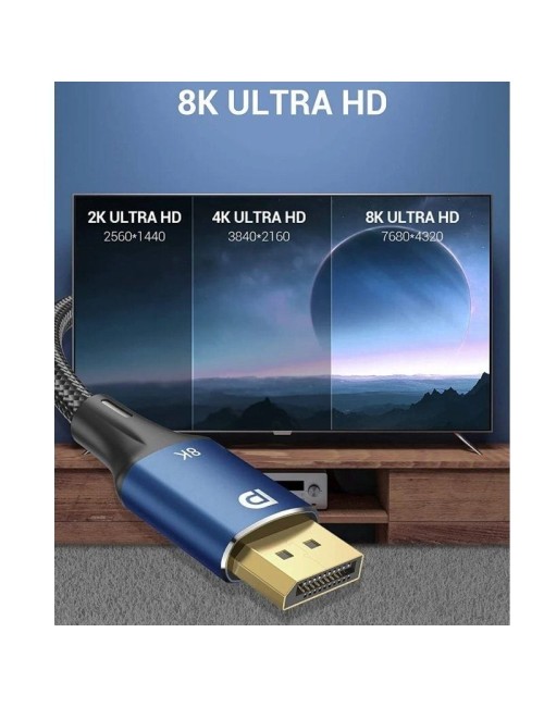 Cable DisplayPort 1.4 8K Vention HCELF/ DisplayPort Macho - DisplayPort 8K Macho/ 1m/ Azul