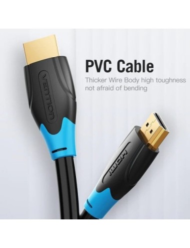 Cable HDMI 2.0 4K Vention AACBG/ HDMI Macho - HDMI Macho/ 1.5m/ Negro