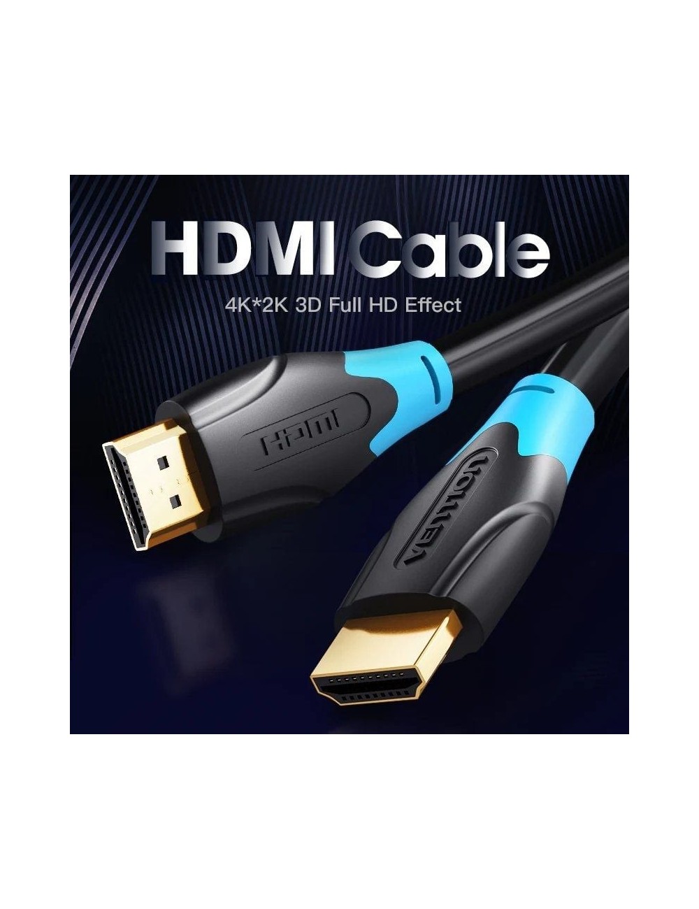 Cable HDMI 2.0 4K Vention AACBH/ HDMI Macho - HDMI Macho/ 2m/ Negro