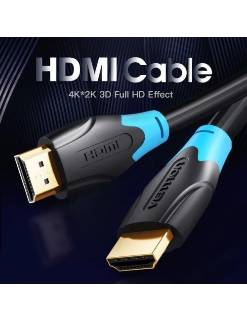 Cable HDMI 2.0 4K Vention AACBL/ HDMI Macho - HDMI Macho/ 10m/ Negro