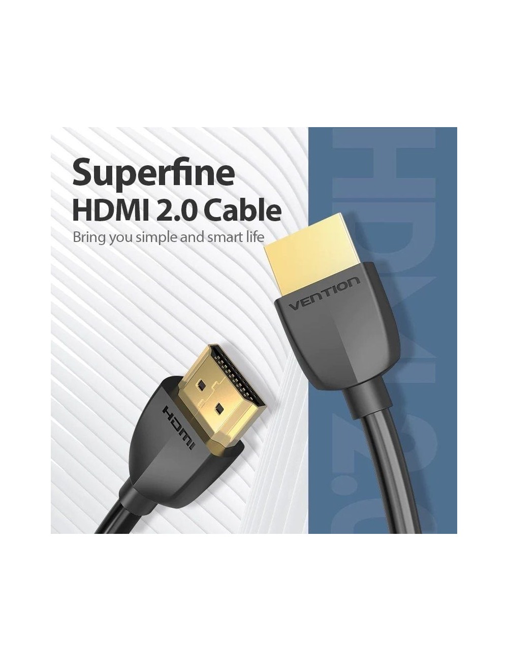 Cable HDMI 2.0 4K Portatil Vention AAIBI/ HDMI Macho - HDMI Macho/ 3m/ Negro