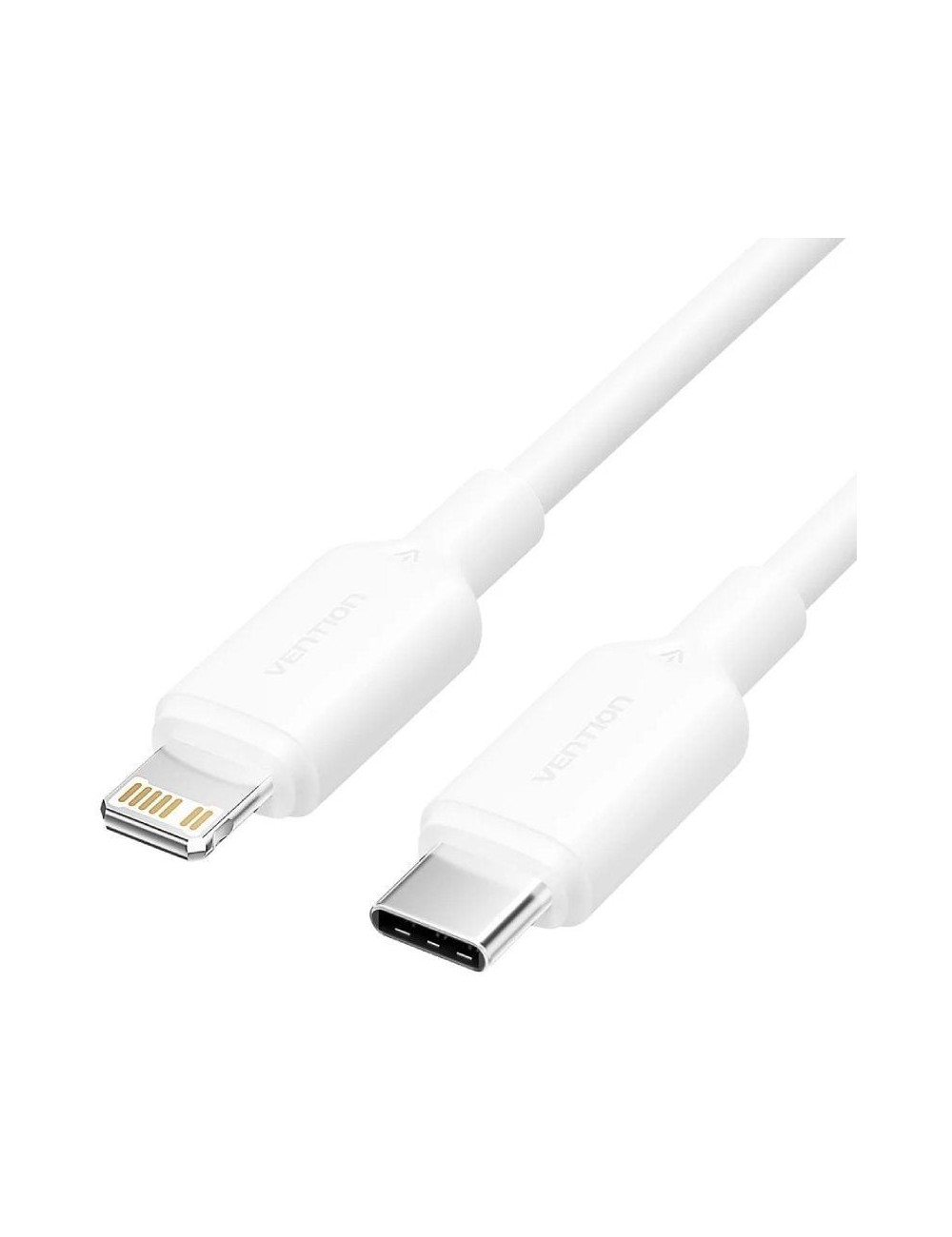 Cable USB 2.0 Tipo-C Lightning Vention LAKWF/ USB Tipo-C Macho - Lightning Macho/ Hasta 27W/ 480Mbps/ 1m/ Blanco