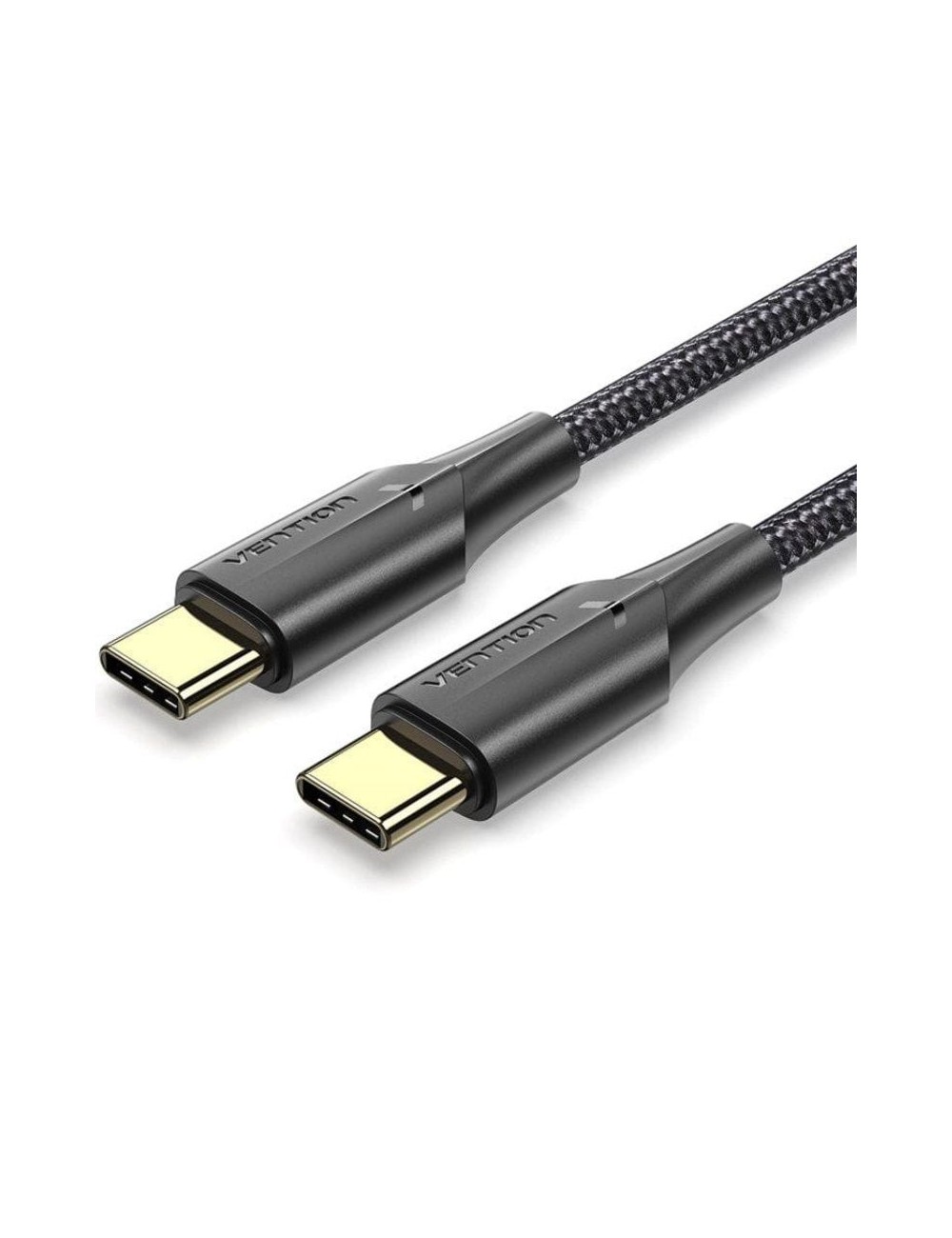 Cable USB 2.0 Tipo-C 3A Vention TAUBH/ USB Tipo-C Macho - USB Tipo-C Macho/ 480Mbps/ 2m/ Negro
