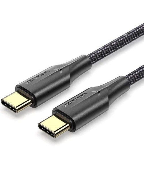 Cable USB 2.0 Tipo-C 3A Vention TAUBH/ USB Tipo-C Macho - USB Tipo-C Macho/ 480Mbps/ 2m/ Negro