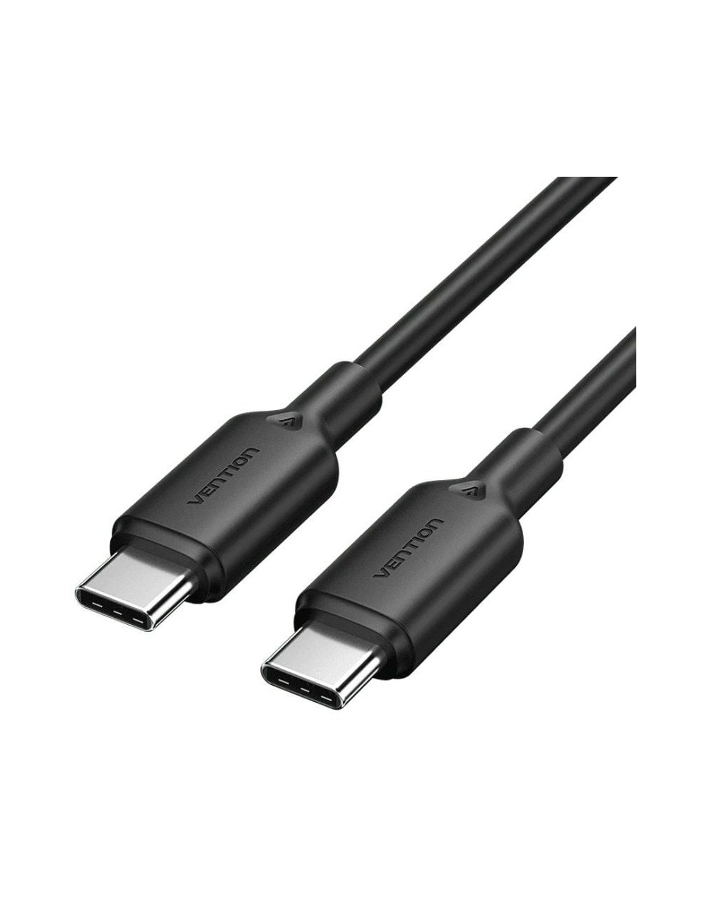 Cable USB 2.0 Tipo-C 3A Vention TRCBH/ USB Tipo-C Macho - USB Tipo-C Macho/ Hasta 60W/ 480Mbps/ 2m/ Negro
