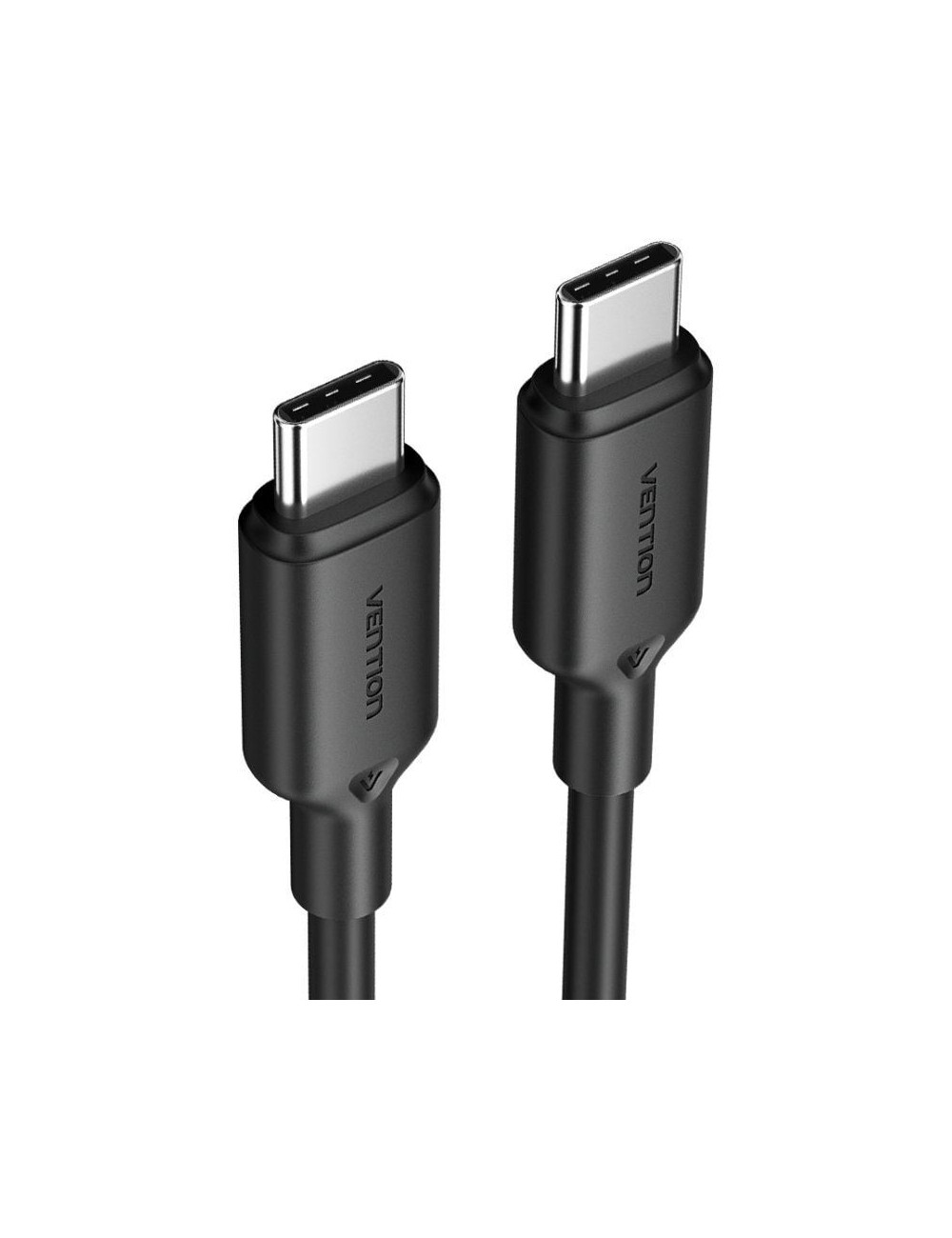 Cable USB 2.0 Tipo-C 3A Vention TRCBH/ USB Tipo-C Macho - USB Tipo-C Macho/ Hasta 60W/ 480Mbps/ 2m/ Negro