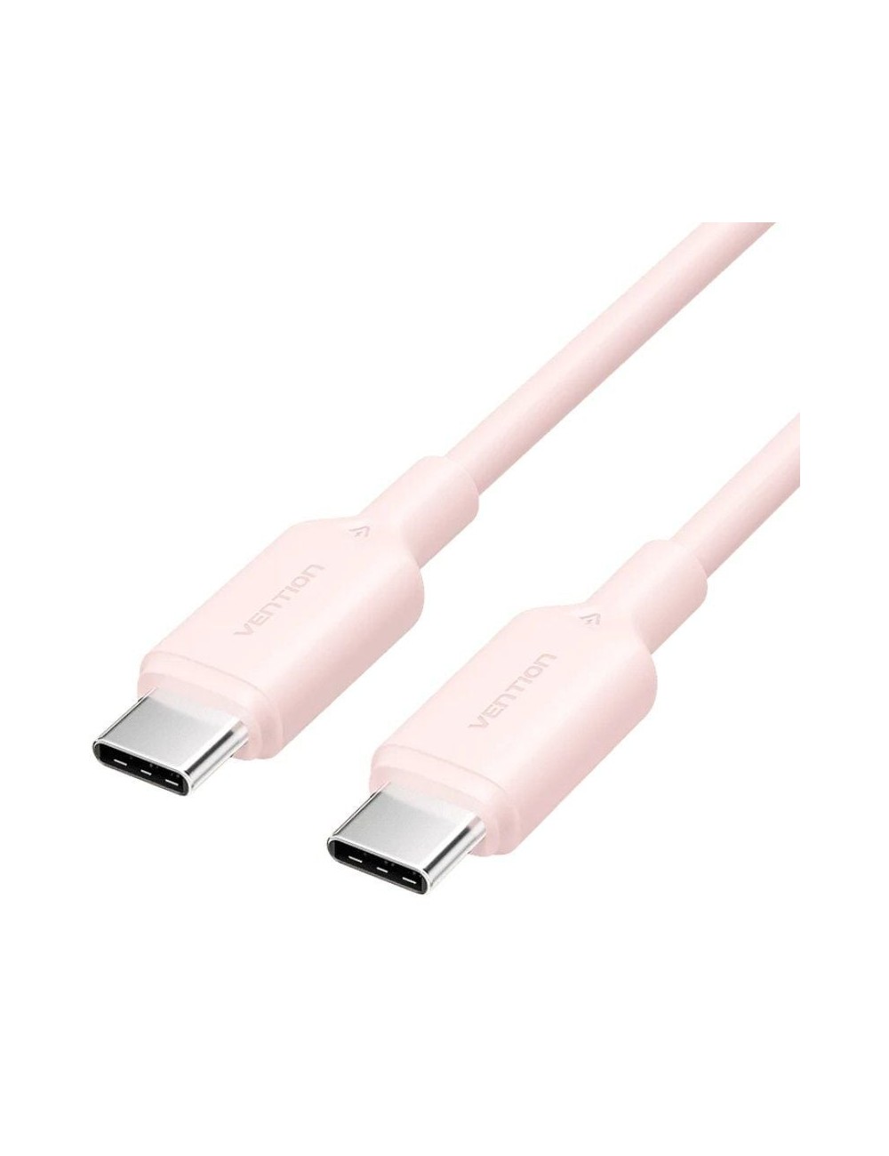 Cable USB 2.0 Tipo-C 3A Vention TRCPF/ USB Tipo-C Macho - USB Tipo-C Macho/ Hasta 60W/ 480Mbps/ 1m/ Rosa