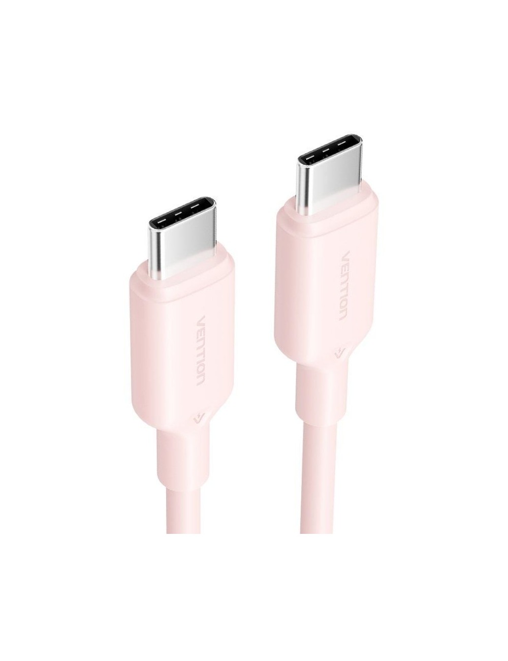Cable USB 2.0 Tipo-C 3A Vention TRCPH/ USB Tipo-C Macho - USB Tipo-C Macho/ Hasta 60W/ 480Mbps/ 2m/ Rosa