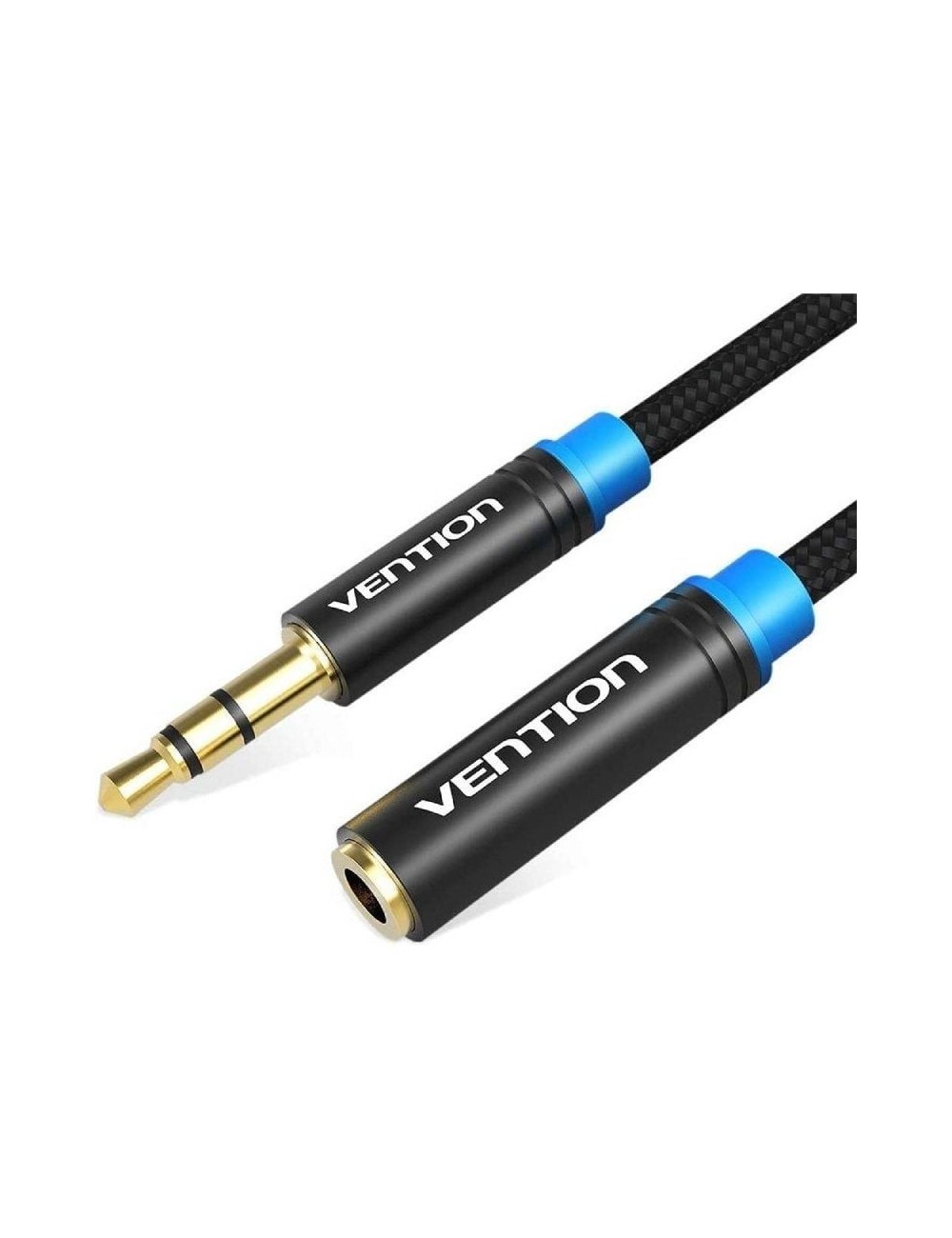 Cable Estéreo Vention VAB-B06-B500-M/ Jack 3.5 Macho - Jack 3.5 Hembra/ 5m/ Negro